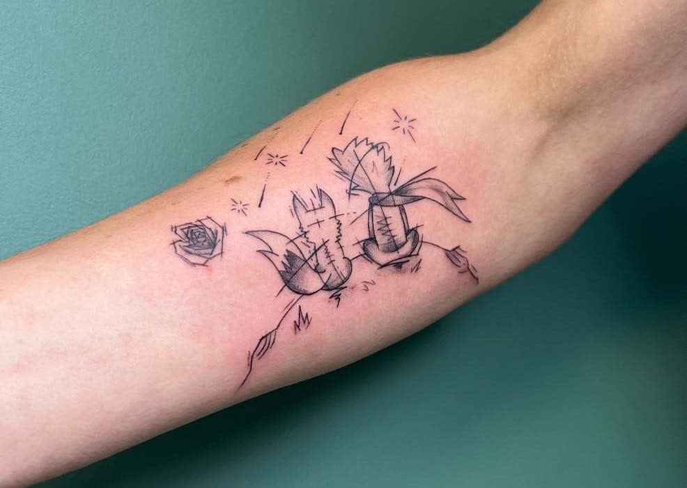 Tatouage 'Le Petit Prince' sur un avant-bras